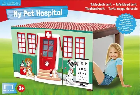 Best tablecloth tent: Pet Hospital table play tent