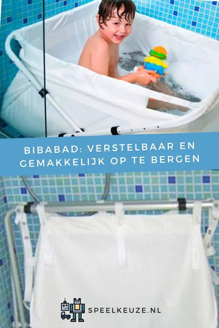 Bañera con babero ajustable y fácil de guardar