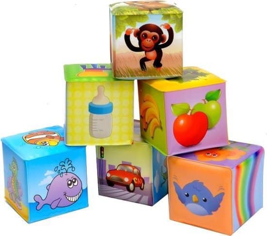 Finest soft blocks: Johntoy soft blocks Happy World 6 pieces