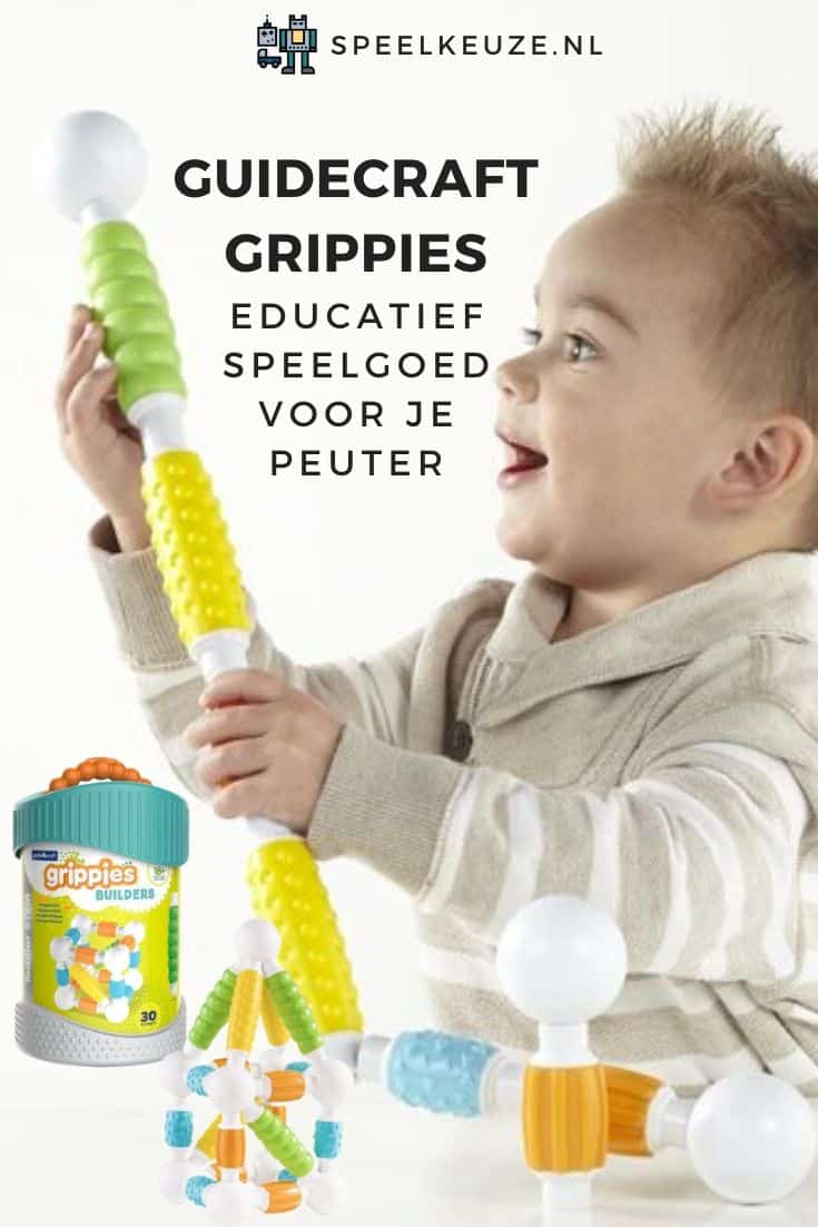 Toddler plays with the educational STEM Guidecraft Grippies