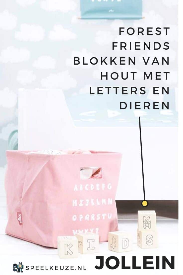 Jollein Forest friends houten blokken met letters