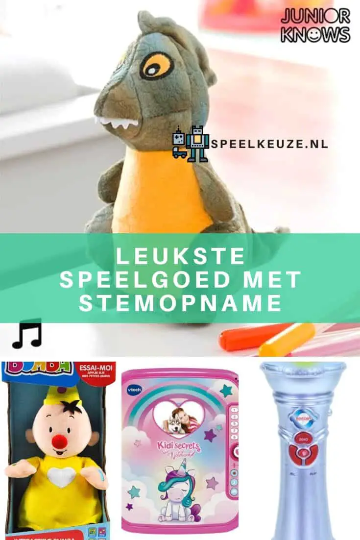 4 soorten speelgoed met stemopname