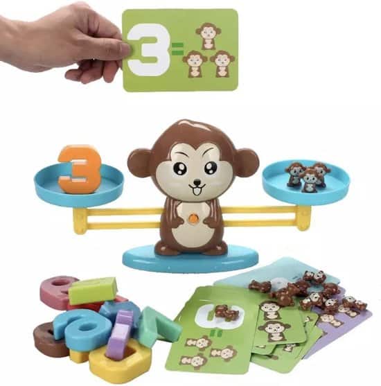 Monkey Balance Math game learn to count