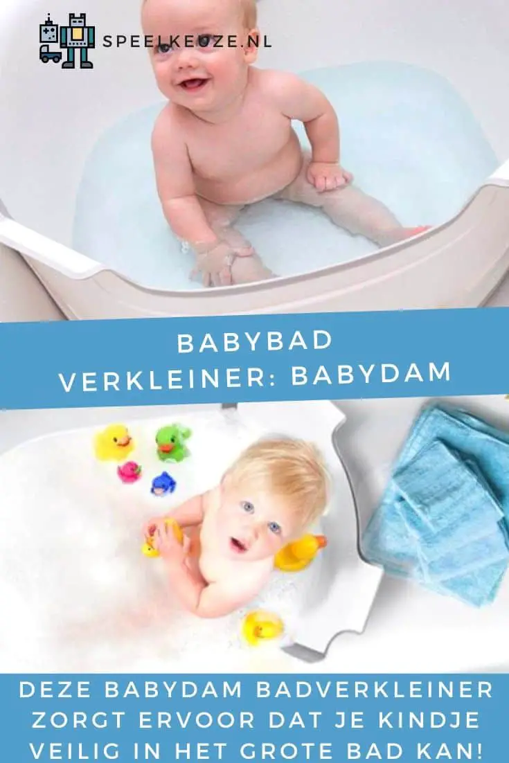 safe in the large bath with baby dam