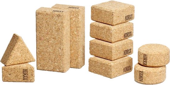 Best baby building toys: Korxx Baby 10 natural cork blocks