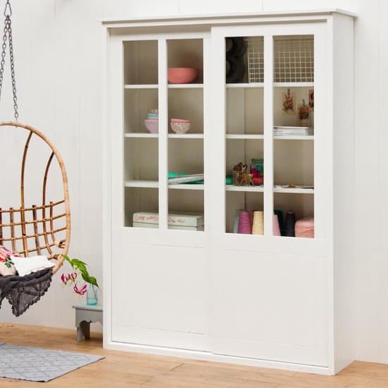 Beste speelgoedkast met schuifdeur: Timzowood Living Vitrine schuifdeurkast