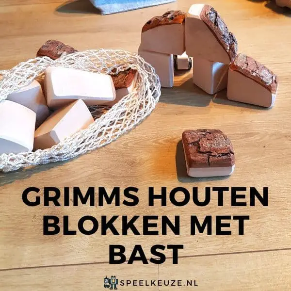 Grimms houten blokken met bast