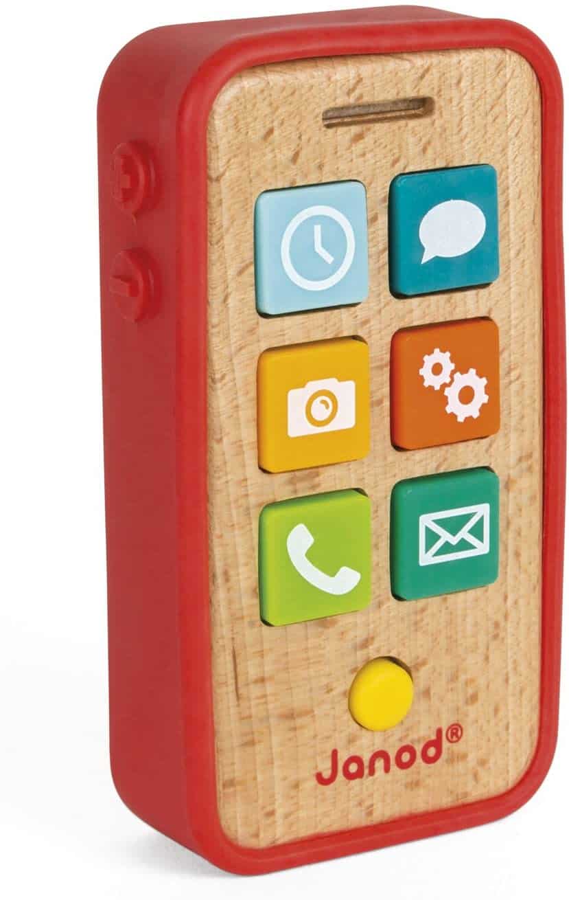 Los juguetes para bebés más lindos con sonido: teléfono de juguete Janod