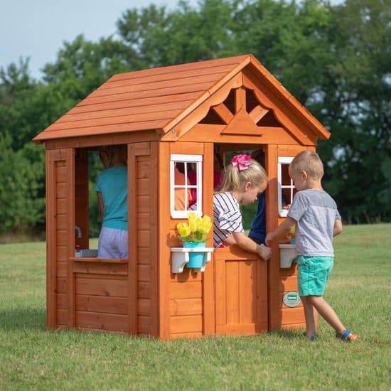 Most sturdy playhouse made of wood: Backyard Discovery Timberlake