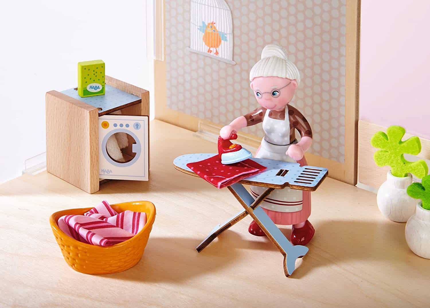 Best dollhouse washing machine: Haba laundry day