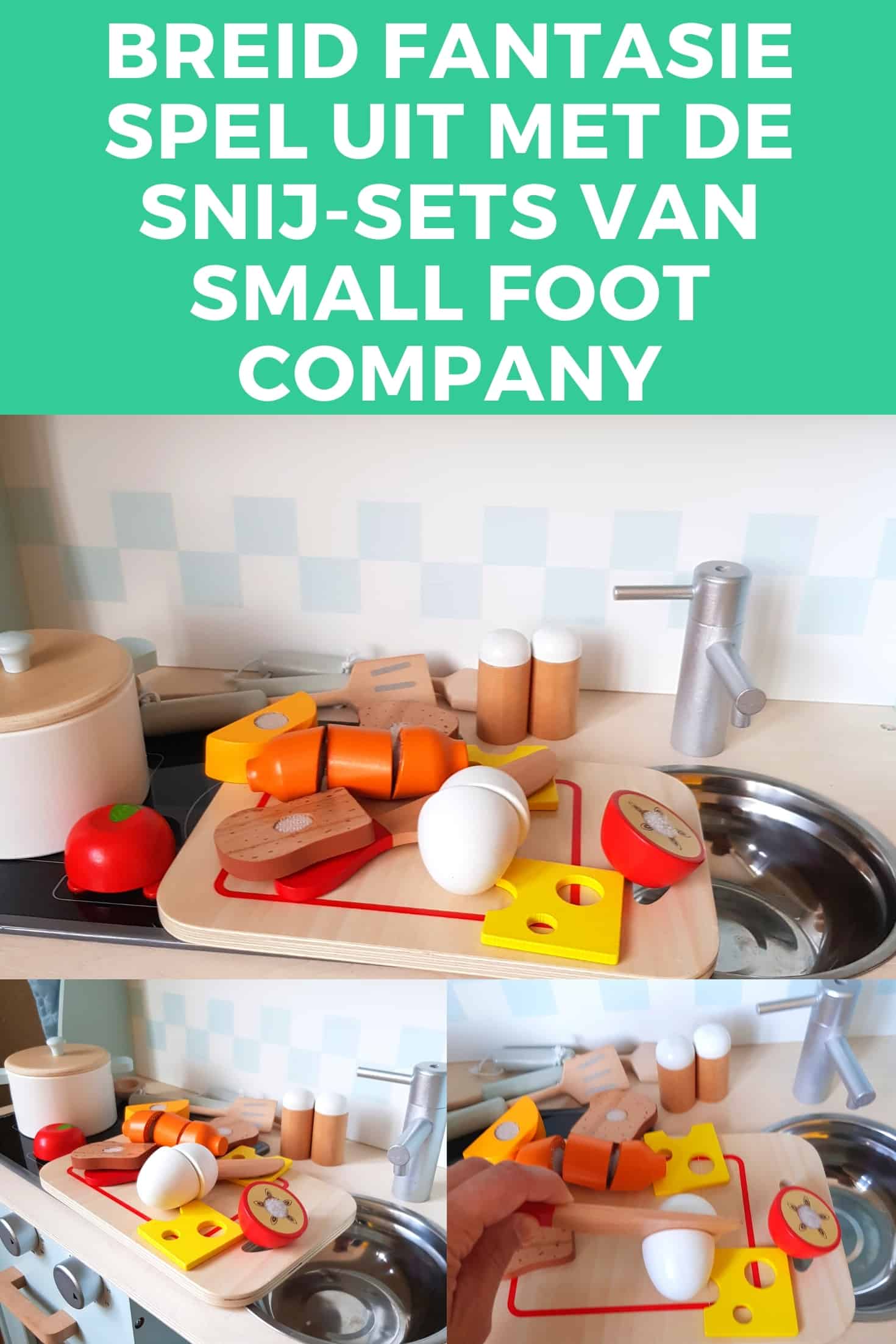 Breid fantasie spel uit met de snij-sets van small foot company