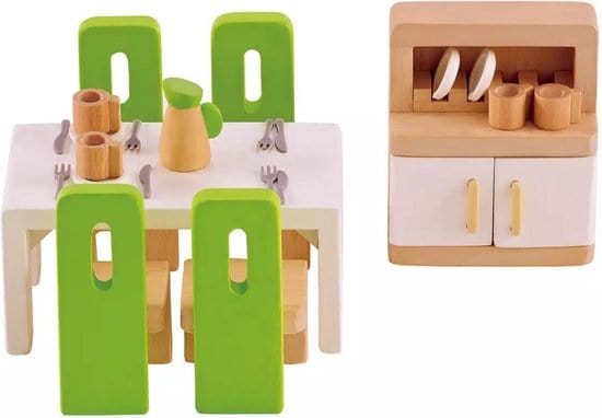 Cutest dollhouse dining room decor: Hape