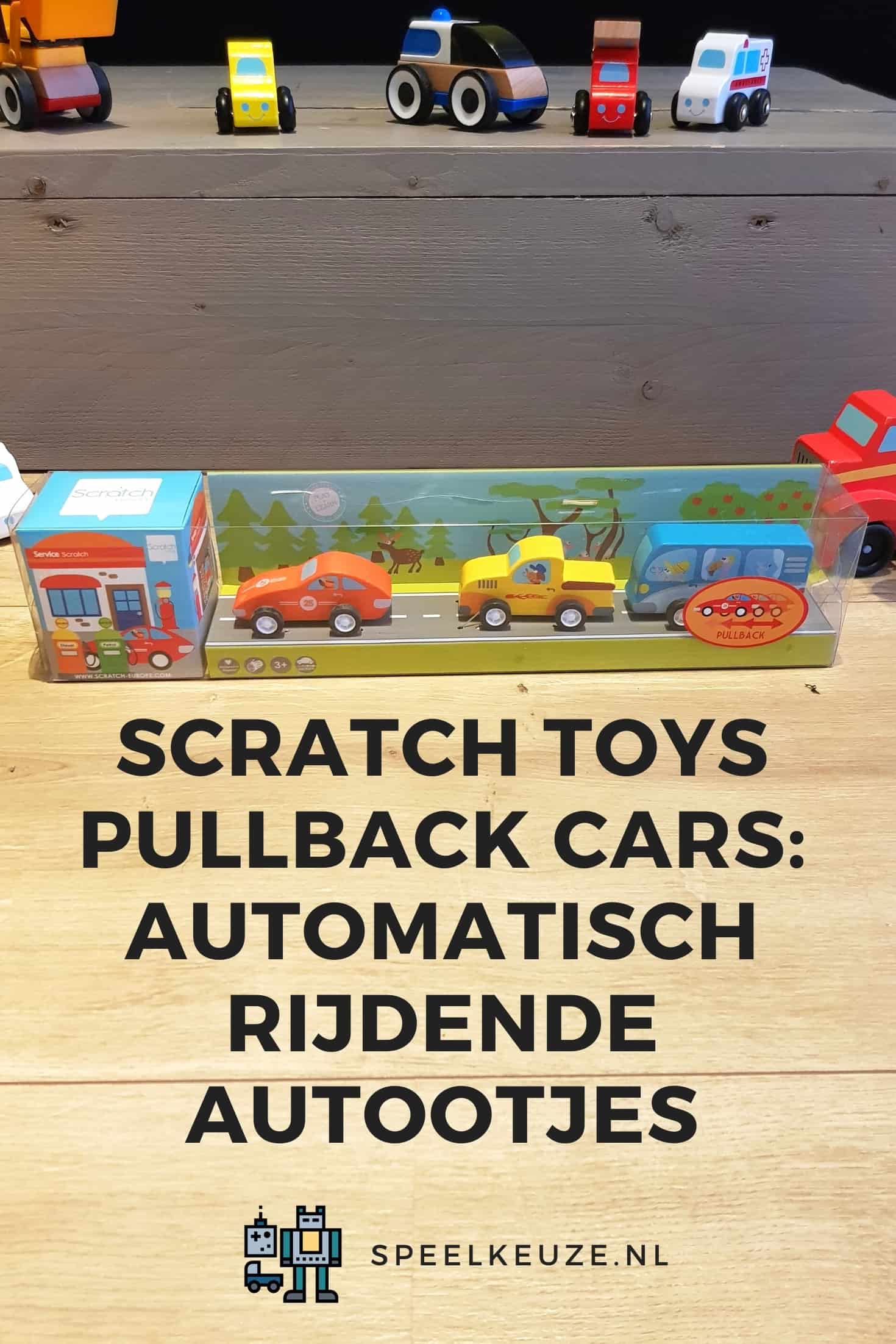 Scratch toys pullback cars: automatisch rijdende autootjes