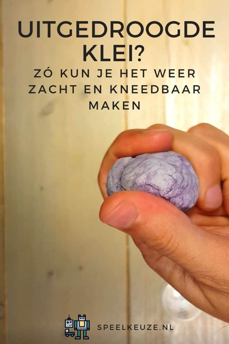 Uitgedroogde klei kun je zo weer zacht en kneedbaar maken