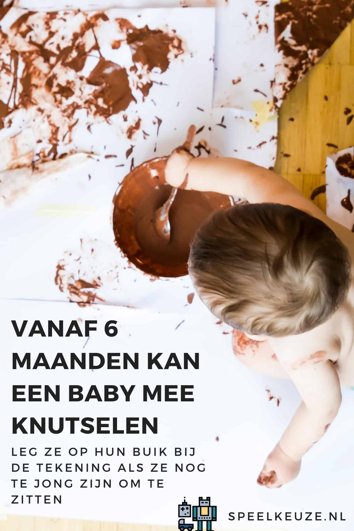 Vanaf 6 maanden kan een baby mee knutselen