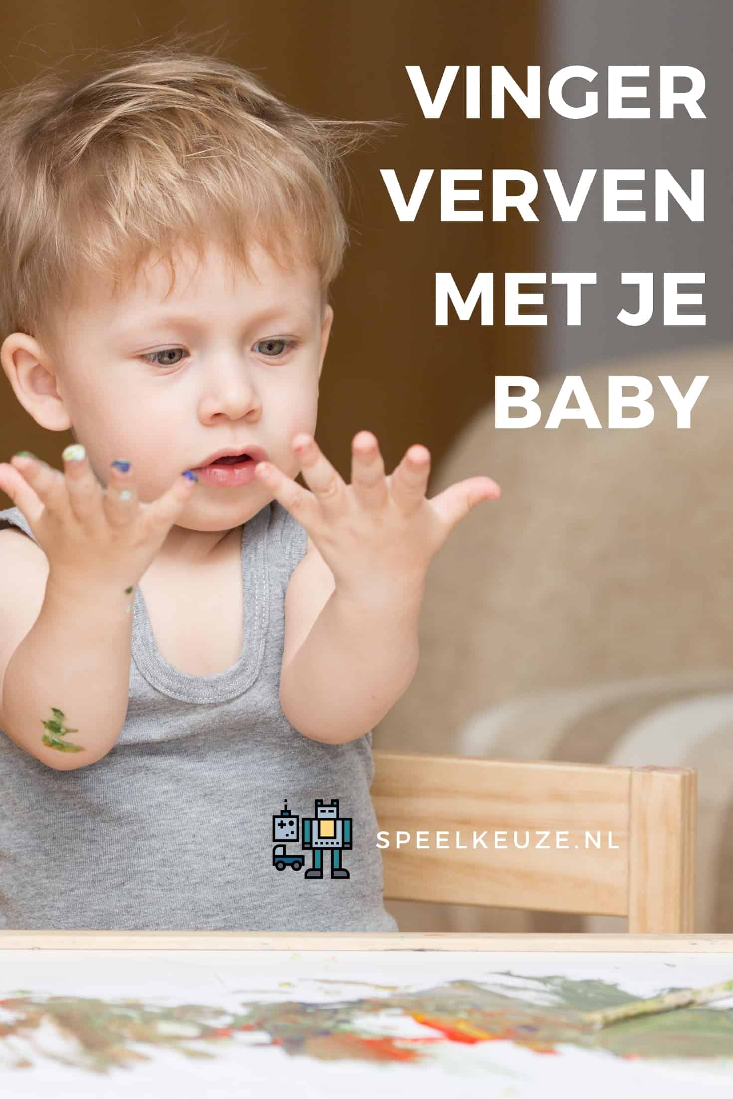 vinger verven met je baby