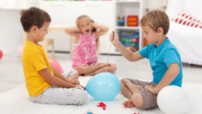 Countdown balloons for a slumber party