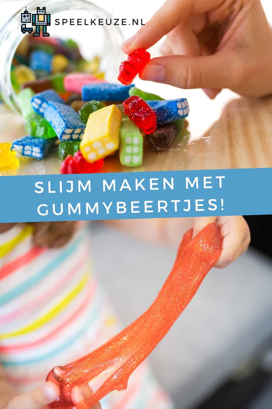 Making slime with gummy bears