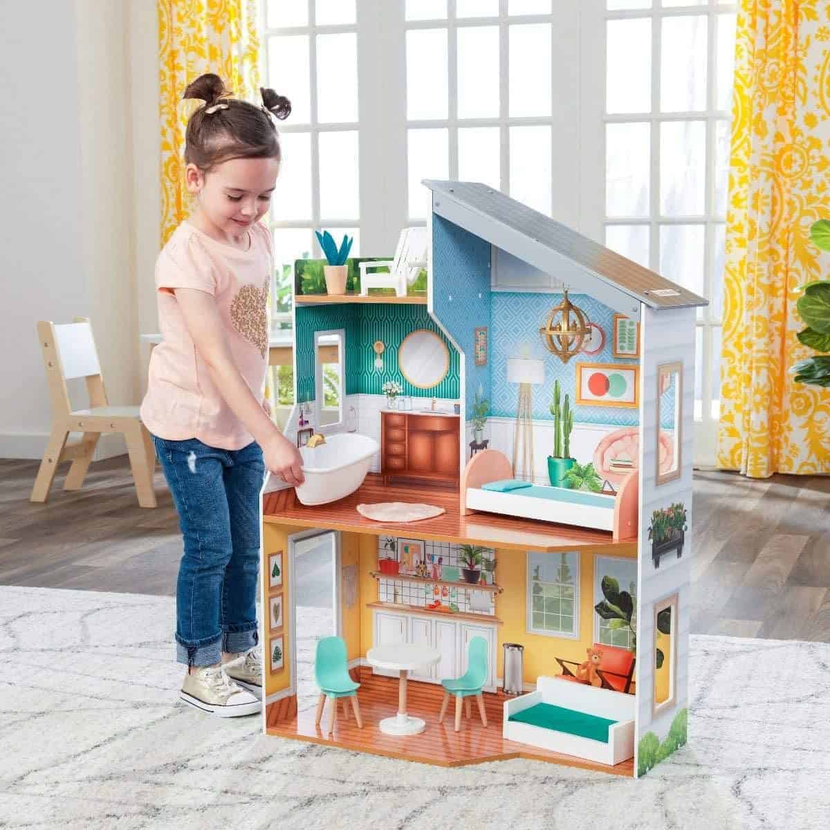 Muebles de casa de muñecas más lindos y modernos-Kidkraft Emily