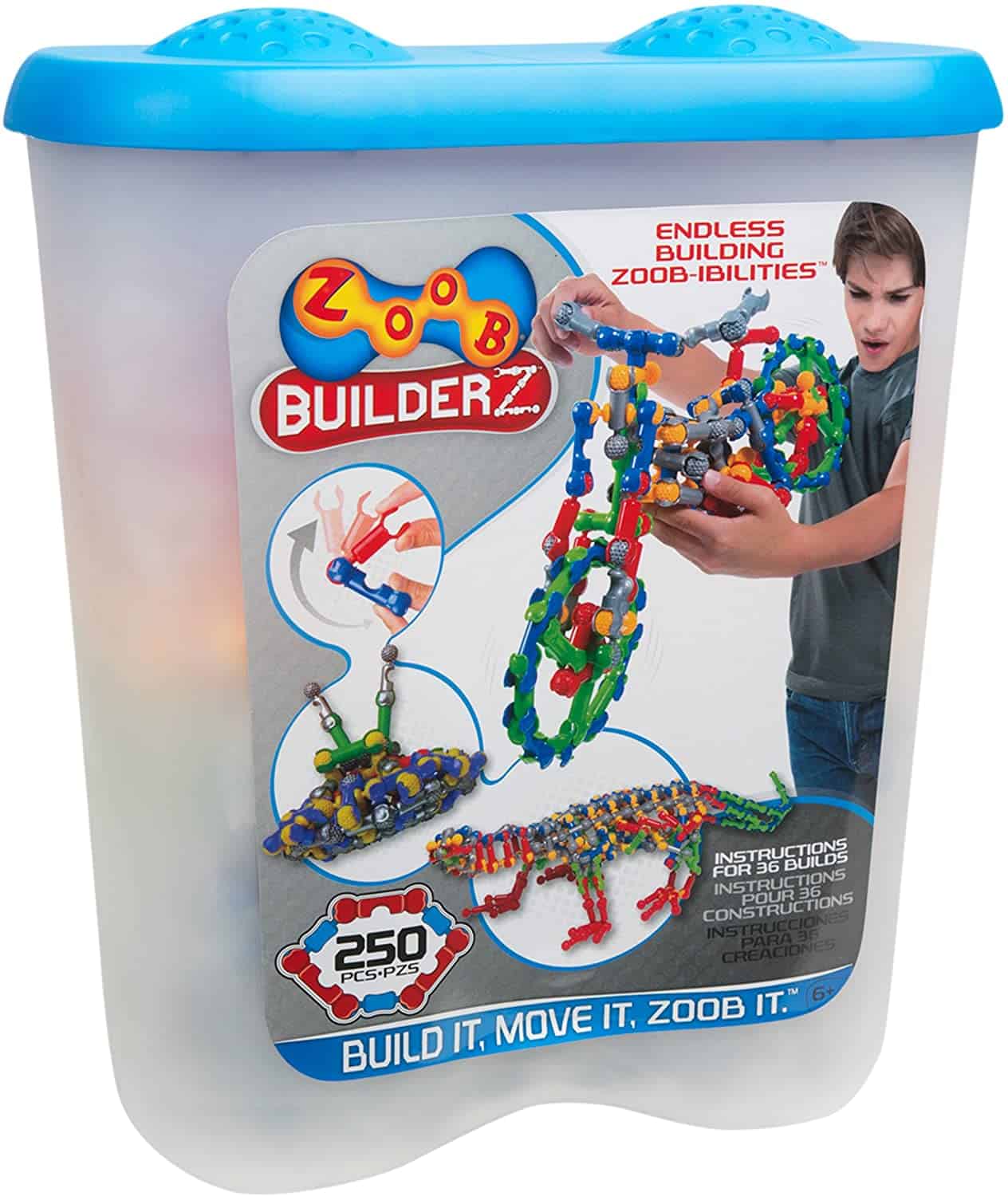 A partir de 6 años: ZOOB BuilderZ Set de construcción de 250 piezas (plástico)