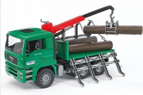 El mejor camión con grúa para árboles: Bruder 02769 MAN Timber Truck
