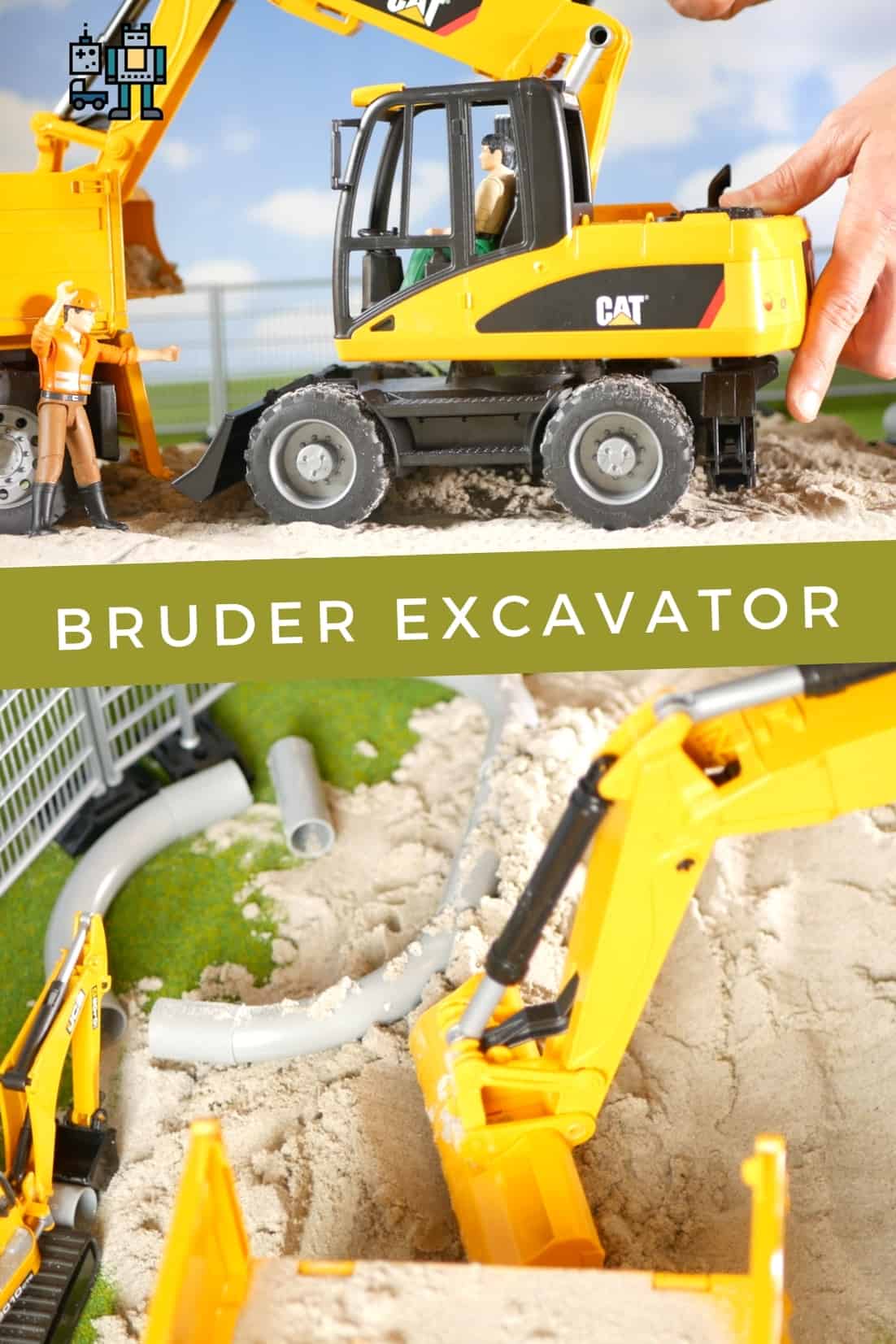 Bruder 02446 Cat Small Wheel Excavator Excavator