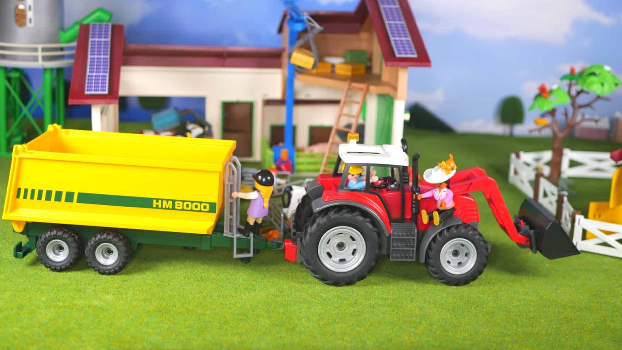 Meilleur tracteur Playmobil Country: Grand tracteur avec remorque 70131