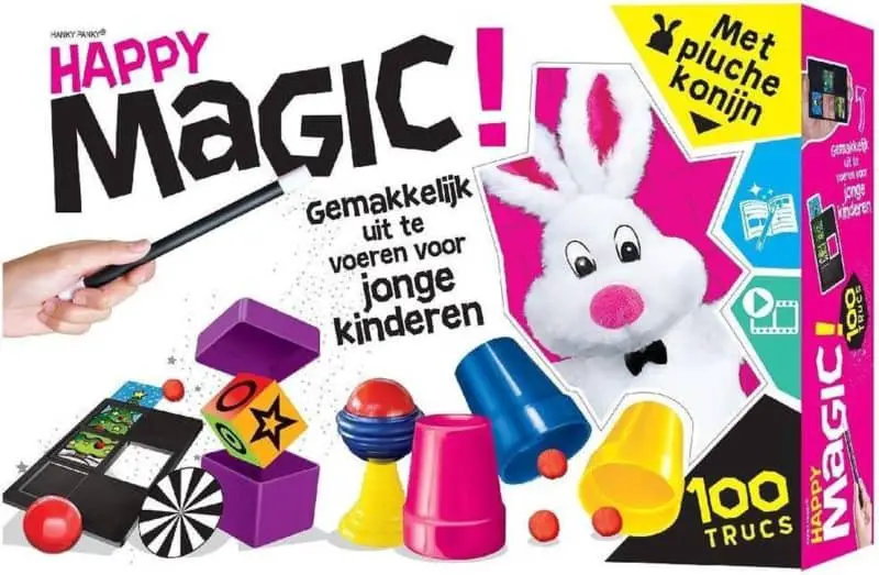 Mejor juguete mágico para niños de tres años: Conejo mágico feliz básico fuera del sombrero