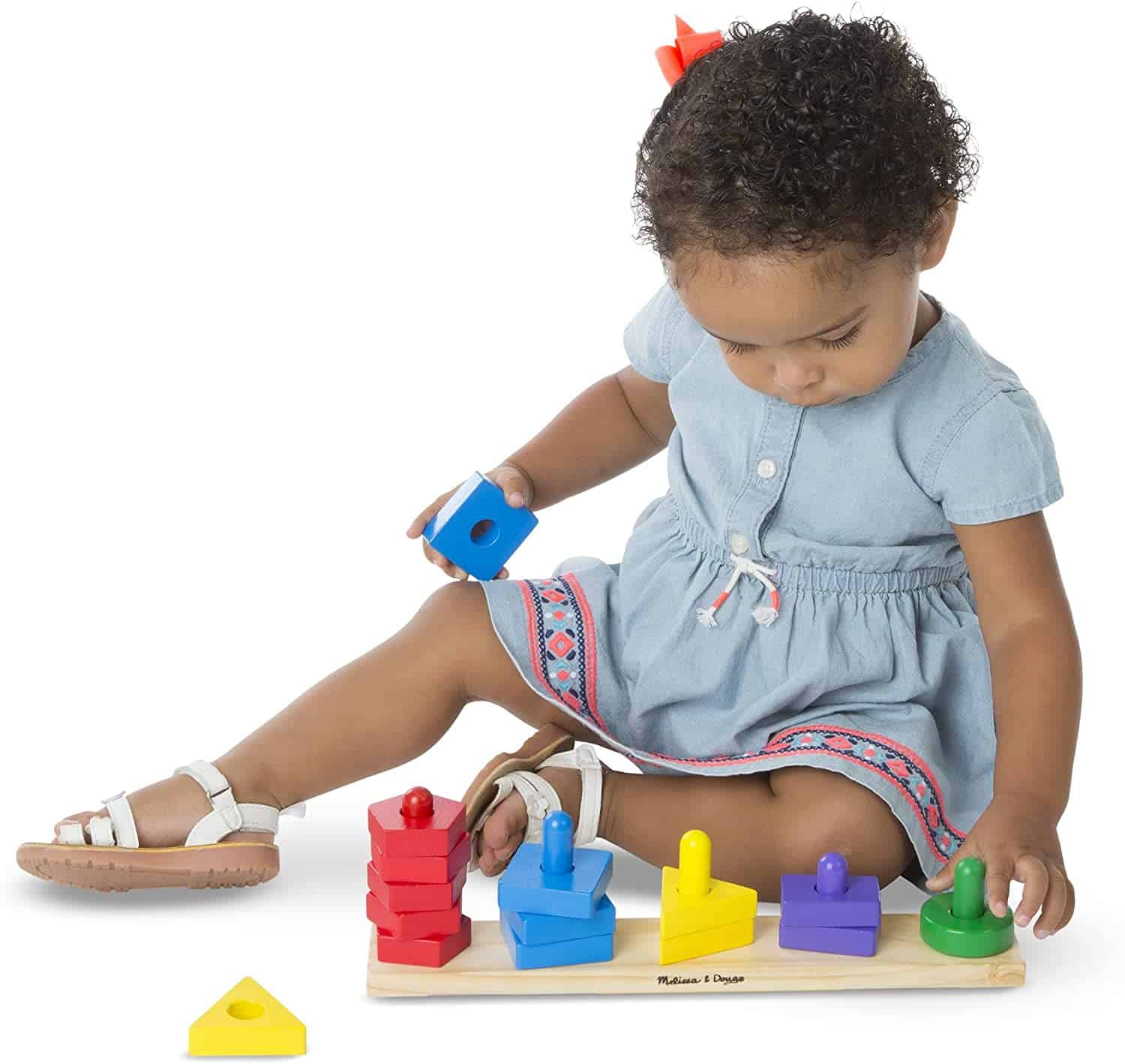 Beste kleuren sorteer speelgoed: Melissa & Doug Stack & Sort Board