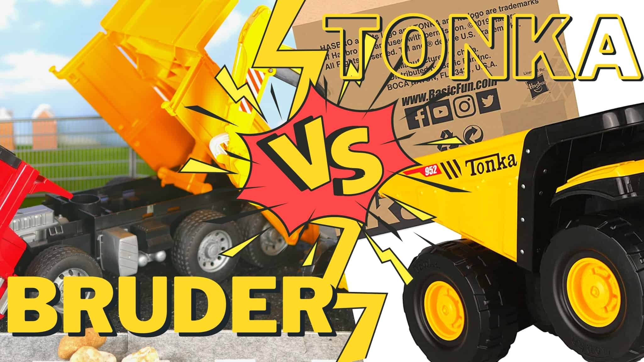 Bruder vs Tonka speelgoed