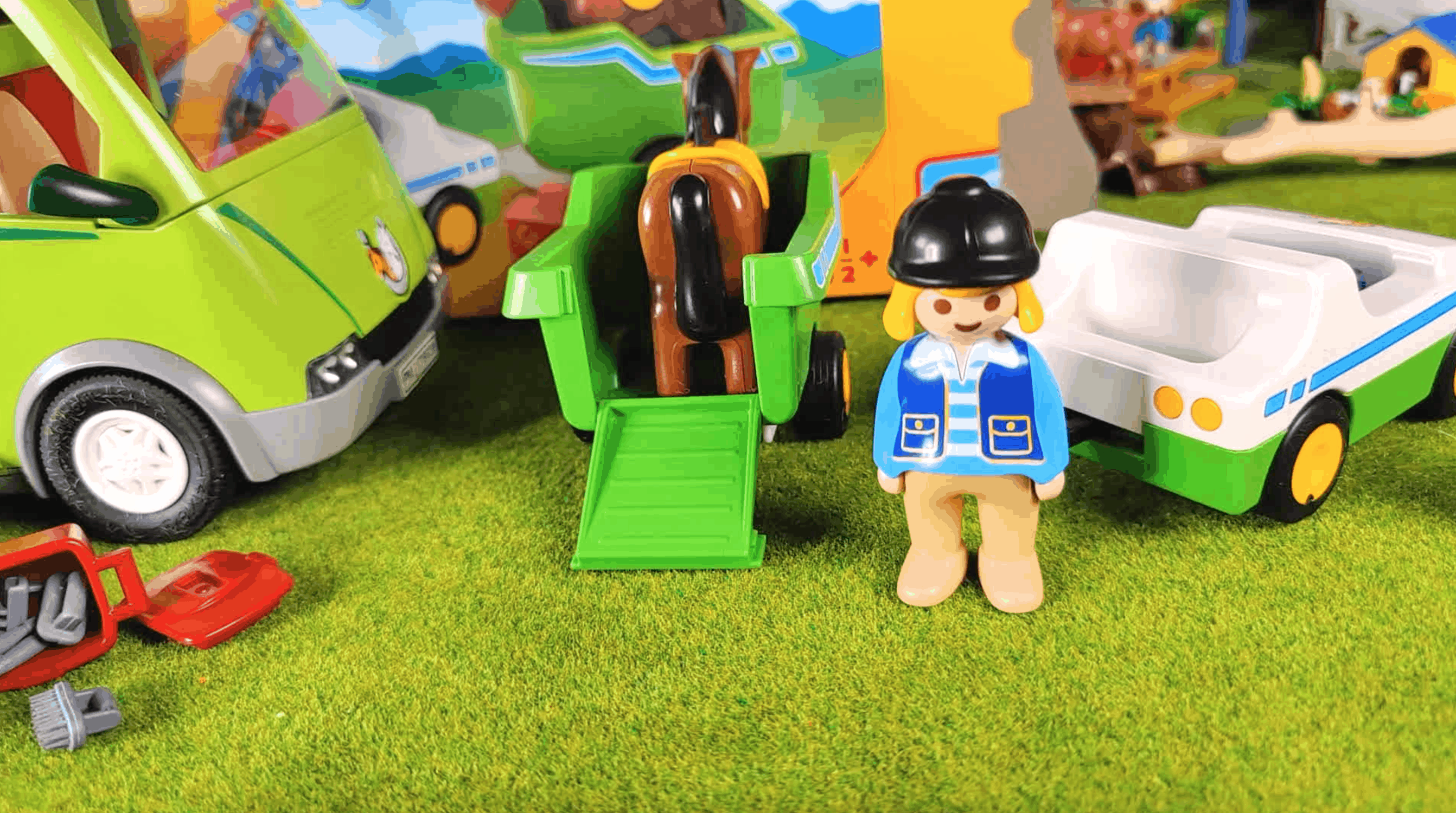 Playmobil 123 juego de remolque para caballos