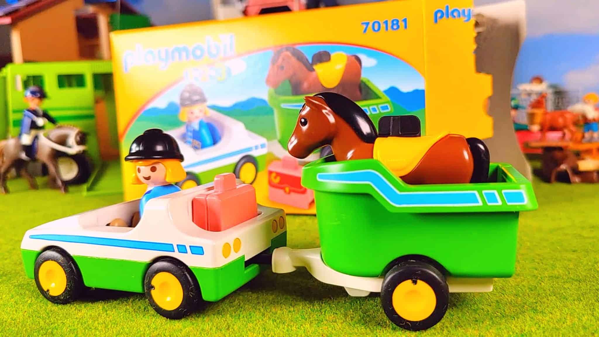 Playmobil 123 vs Playmobil horse trailer (1)