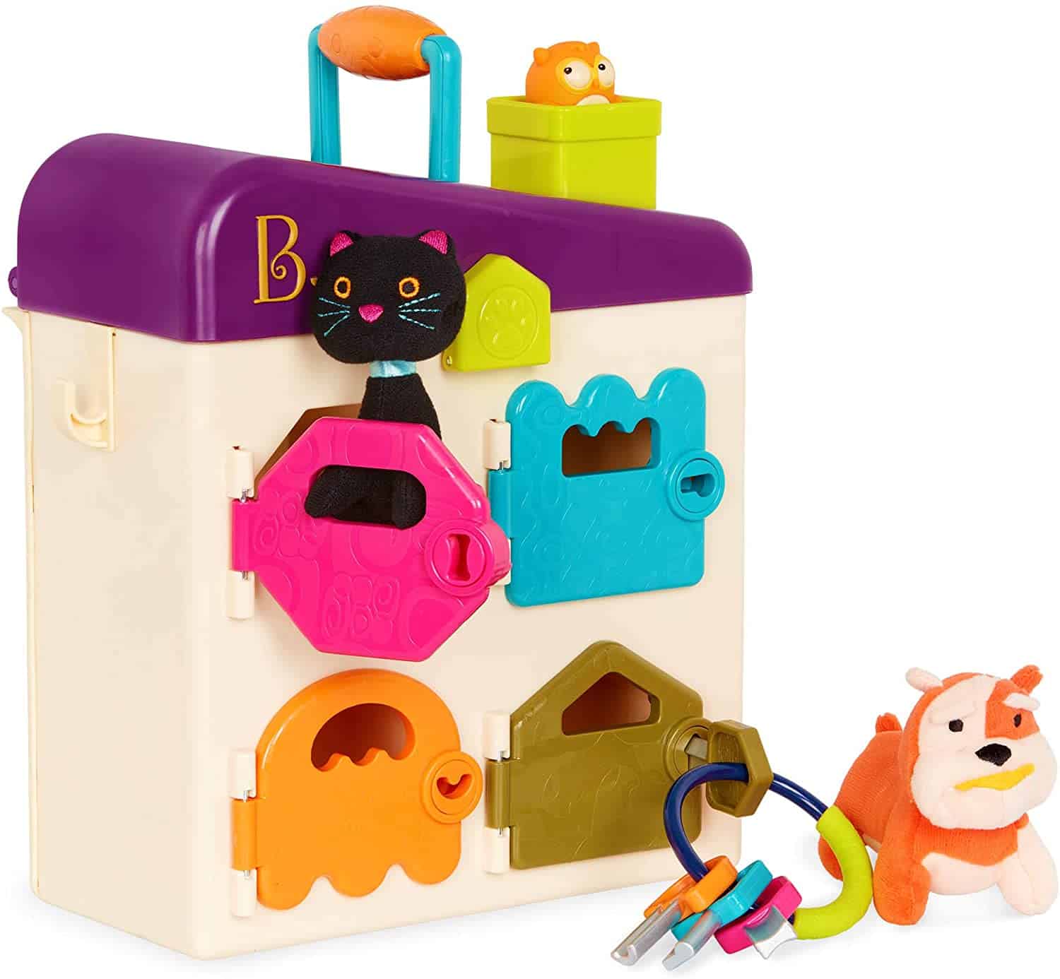 Animal themed suitcase and locks: B. toys vet suitcase