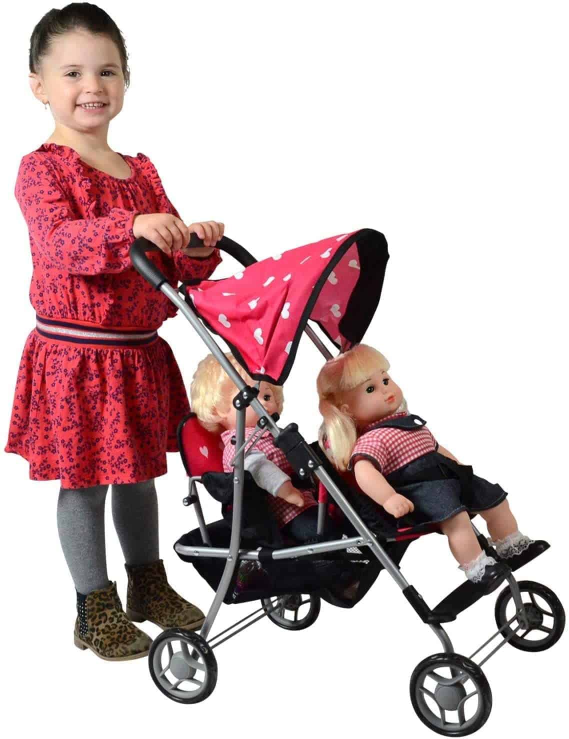 Süßeste Spielzeugpuppenwagen Zwillinge - Der New York Doll Collection Twins Buggy