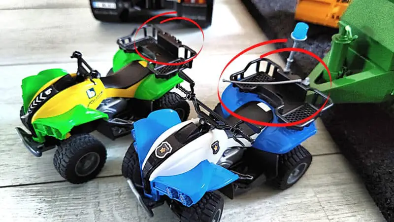 Bruder police quad with broken antenna