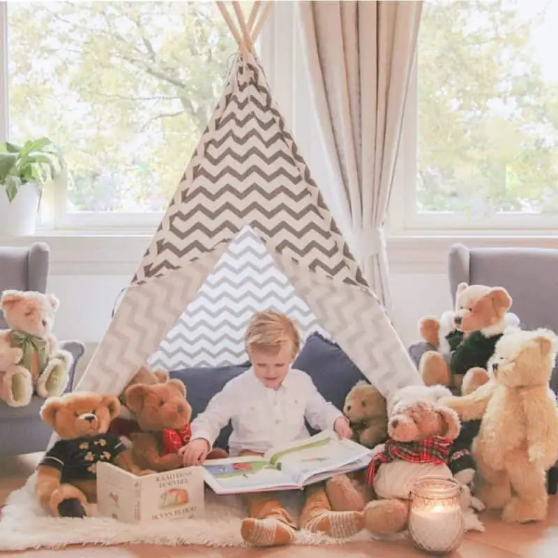 Play indoors in the Bandits & Angels teepee tent