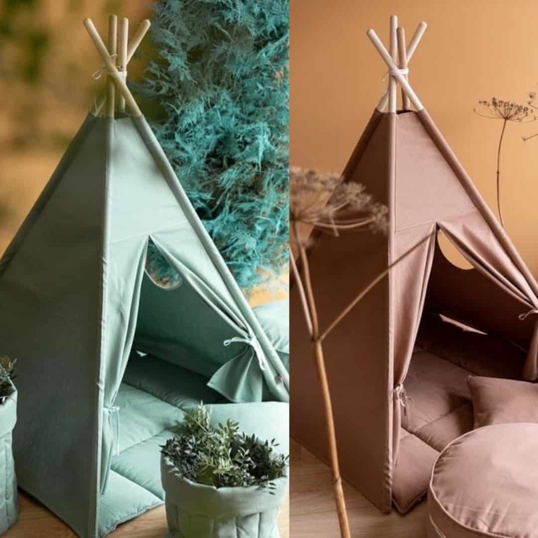 Two luxurious Wigiwama play tent colors