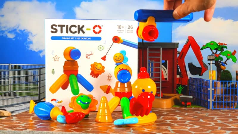 Fishing with the Stick-O magnetic fishing game