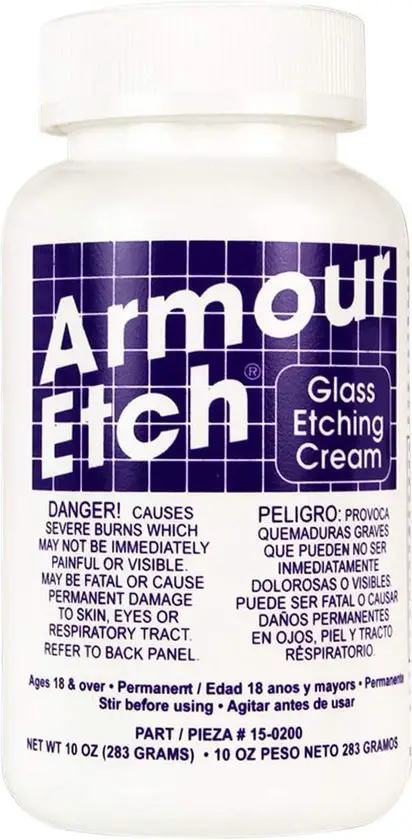 Armor glass etching cream glass etching cream 283 grams