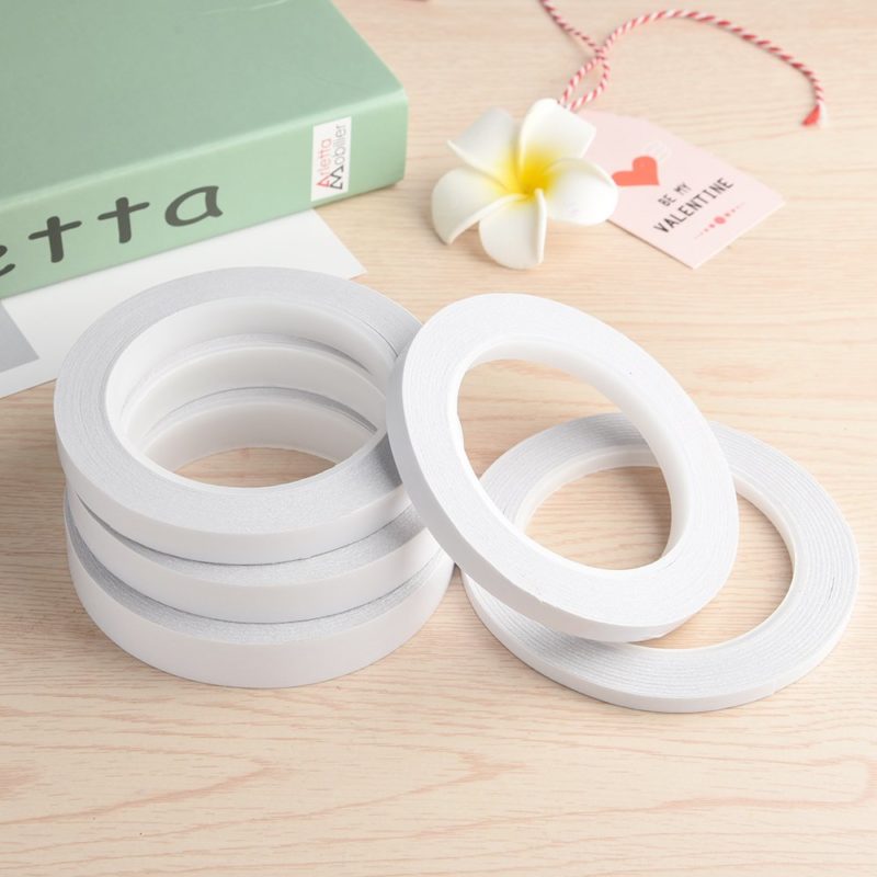 Best Double Sided Tape: FEPITO 5 Pack Double Sided Tape Multi-Purpose Strong Sticky Tape for Office: Craft: Sewing, 25m each roll (width- 6mm:9mm:12mm:15mm:18mm)