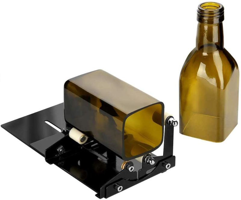 LAMF Glasschneider Glasflaschenschneider Kit DIY Maschine zum Schneiden von runden quadratischen ovalen Flaschen Einmachgläser Schneiden von Glasflaschen Schneidwerkzeuge