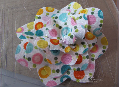 Punch fabric flowers with your Cuttlebug step 5