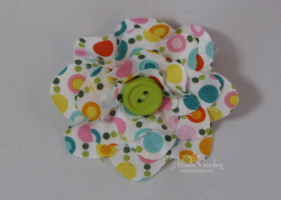 Punch fabric flowers with your Cuttlebug step 6