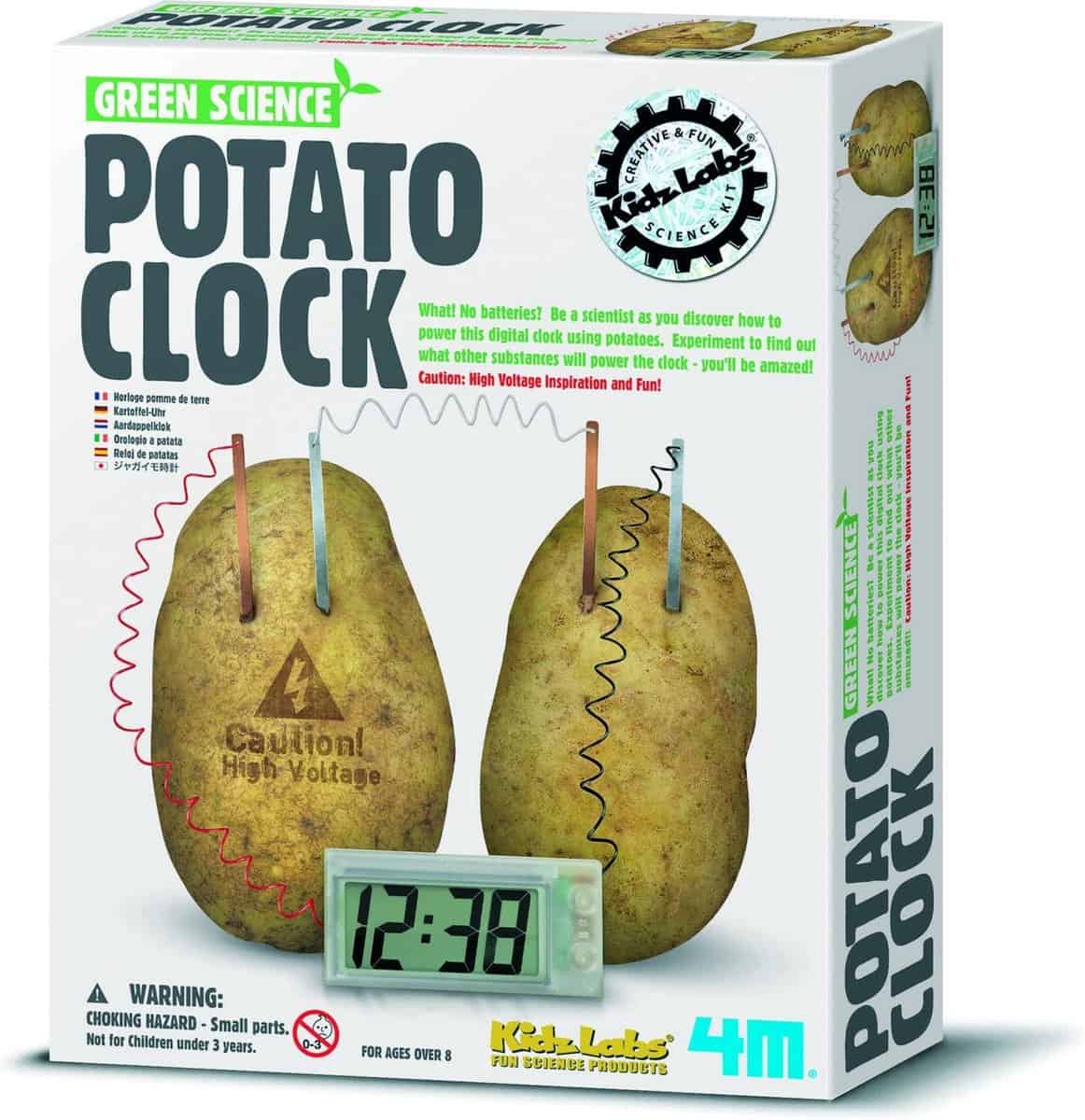 4M Potato Clock Green Science
