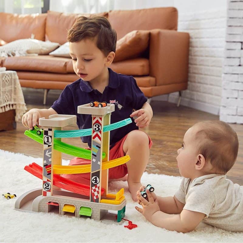 Car toys- TOP-BRIGHT car track with kids
