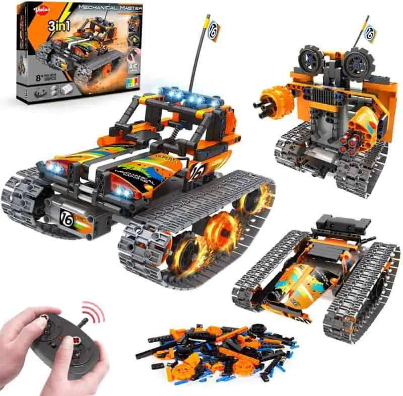 Meilleur kit de construction STEM RC: Robot à chenilles 3 en 1 Vatos, voiture et réservoir