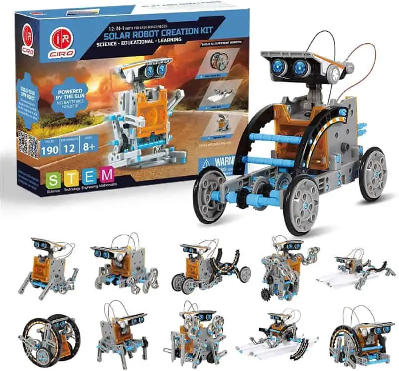 Los mejores juguetes con energía solar para niños de 11 años: robot Ciro Sillbird 12 en 1