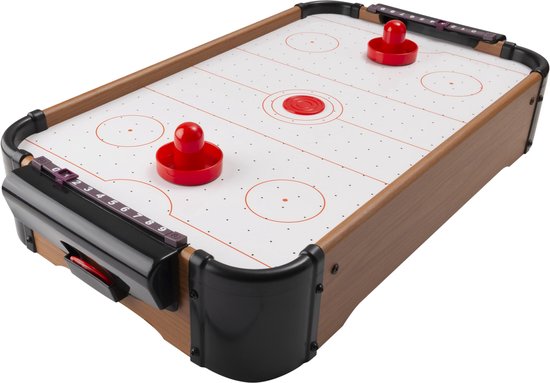 GadgetMonster GDM-1029 AirHockey juego de mesa MDF 51 x 31 cm incluye discos flujo de aire a través de un potente ventilador de batería