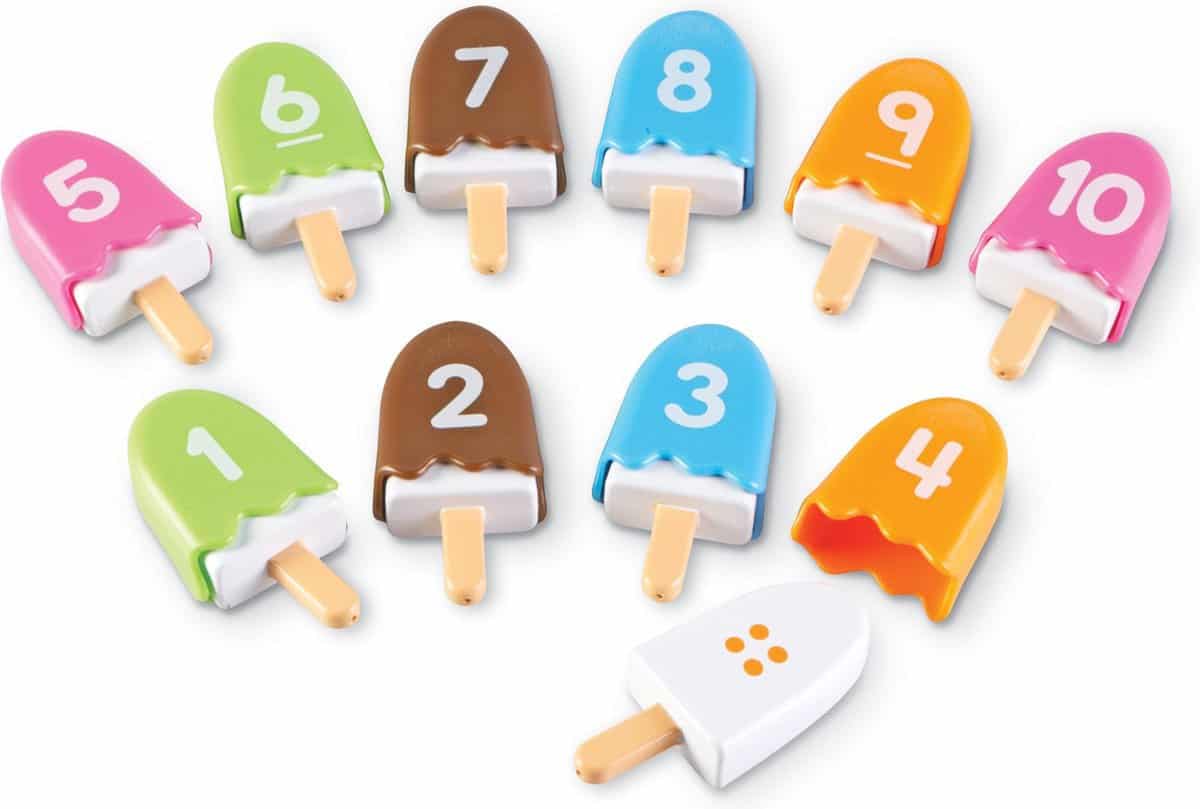 Learning numbers- Smart Snacks ice cream detail