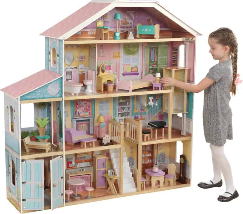 KidKraft Grand View Mansion Poppenhuis met gemakkelijke EZ Kraft Assembly